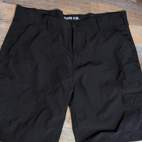 Black Cargo Shorts with Elastic Waistband - Picture 1 of 3